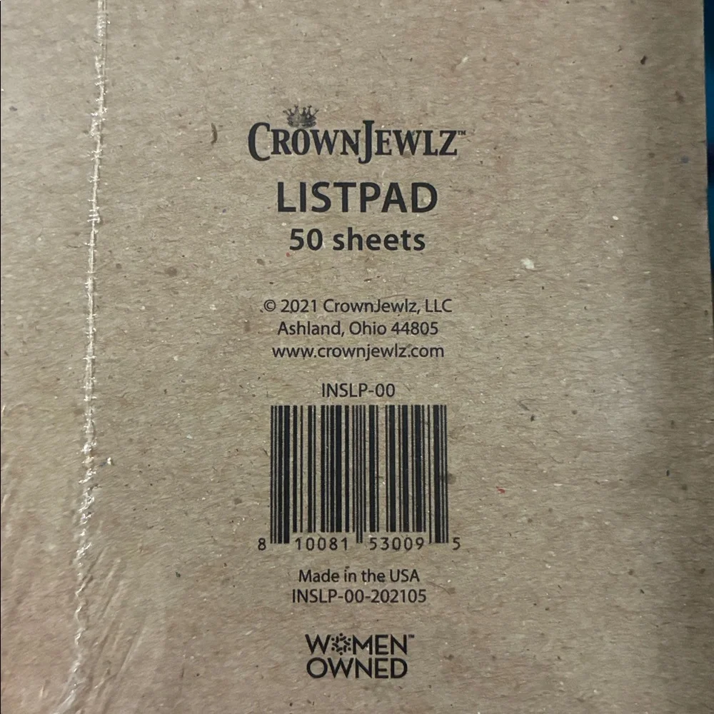 CrownJewlz Colorful Inspirational list pad 50 sheets NWT stocking stuffers
